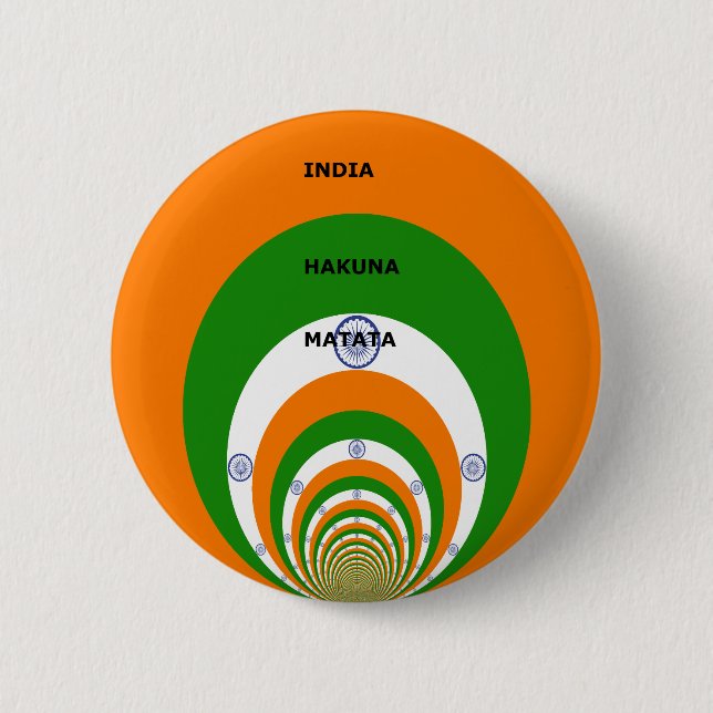 India HAKUNA MATATA Button (Vorderseite)