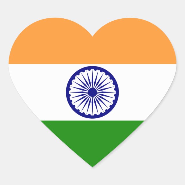 India Herz-Aufkleber (Vorderseite)