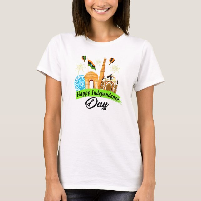 India Independence Day August 15 2021 T-Shirt (Vorderseite)
