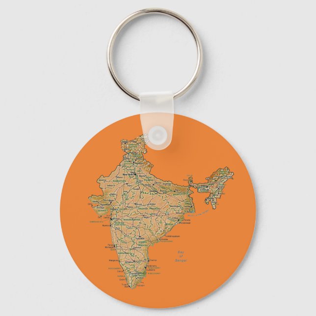 India Map Schlüsselanhänger (Vorderseite)