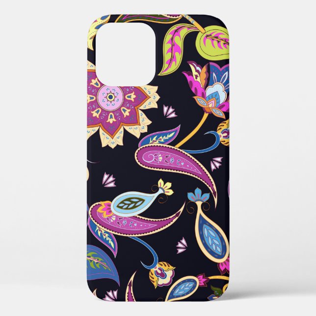 India Paisley Seamless Blumen Ornament Case-Mate iPhone Hülle (Rückseite)