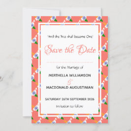 INDIA Patriotic Wedding Special Celebration Coral Save The Date