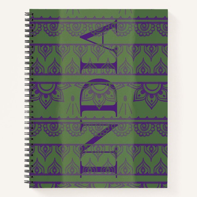 India Pattern Notizbuch (Vorderseite)