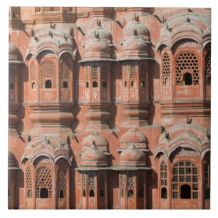 INDIA, Rajasthan, Jaipur: Hawa Mahal (Palast Fliese