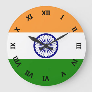 India Round Clock Große Wanduhr