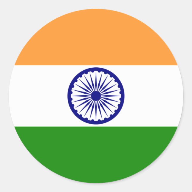 India Runder Aufkleber (Vorderseite)