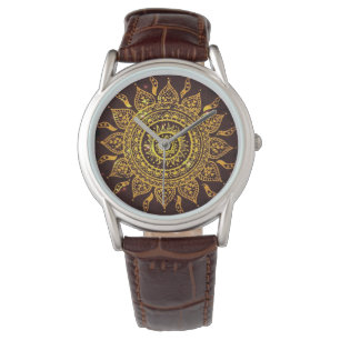 India Solar Motiv Sun God Armbanduhr