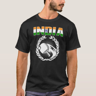 India Table Tennis Indian Ping Pong Supporter Spo T-Shirt