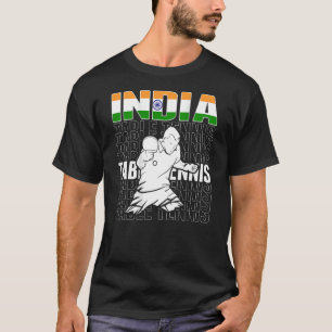 India Table Tennis unterstützt indisches Ping Pong T-Shirt