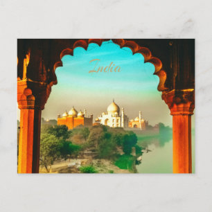 India Taj Mahal Postkarte