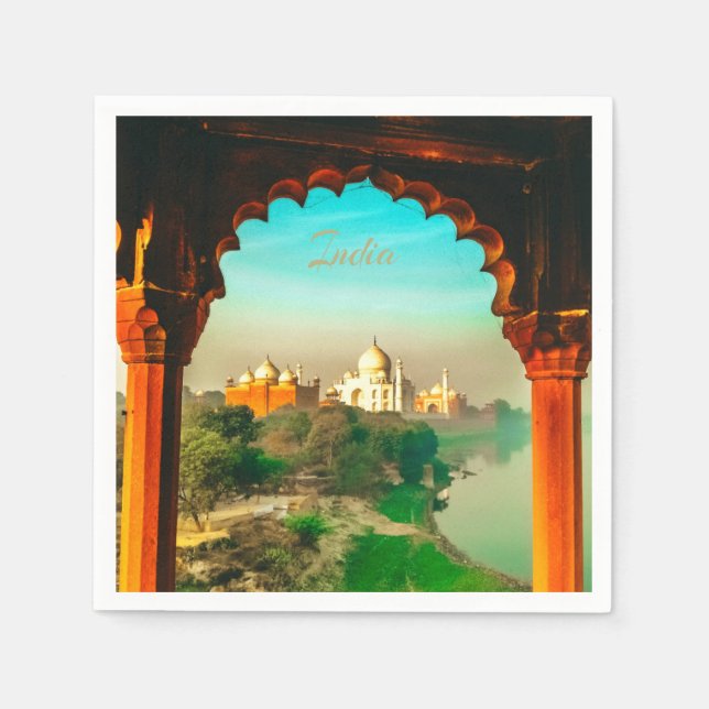 India Taj Mahal Serviette (Vorderseite)