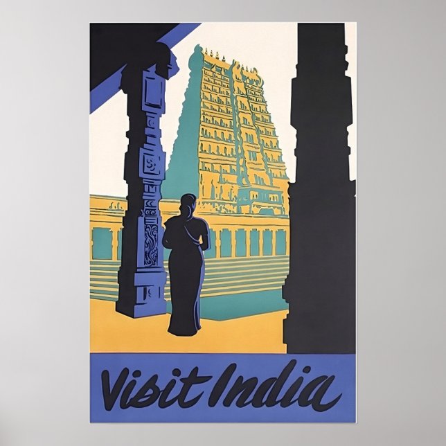 India Travel Poster Indian Art Hindu Print  (Vorne)