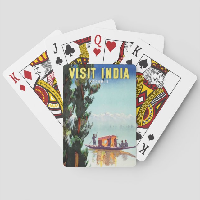India Travel Poster Spielkarten (Rückseite)