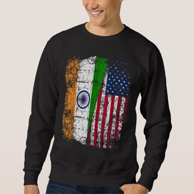 India USA Flag - Indian American Sweatshirt (Vorderseite)