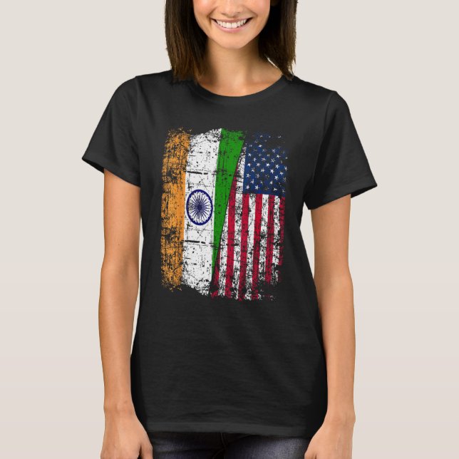 India USA Flag - Indian American T-Shirt (Vorderseite)