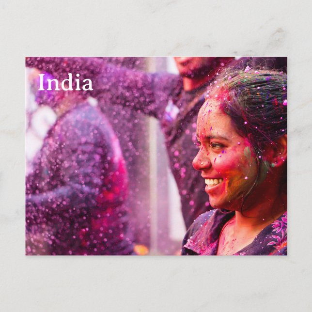 India Vintage Tourism Travel Add Postkarte (Vorderseite)