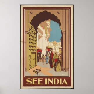 India Vintage Travel Poster und Retro Prints