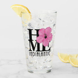 Indialantic ZUHAUSE-Rosa-Hibiskus Glas