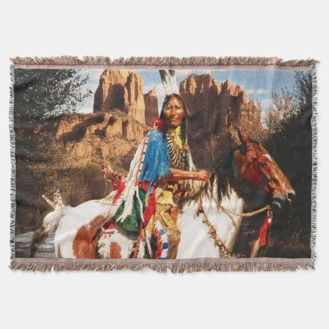 Indian 1A Throw Blanket Decke (Vorderseite)