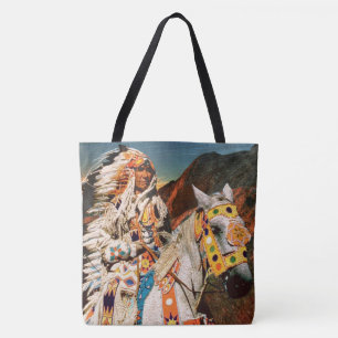 Indian 1B All-Over-Print Tote Bag
