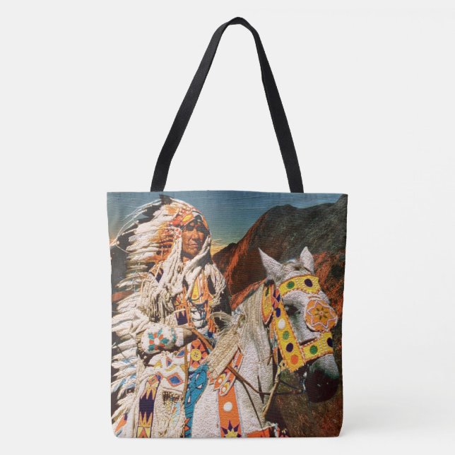 Indian 1B All-Over-Print Tote Bag (Vorderseite)