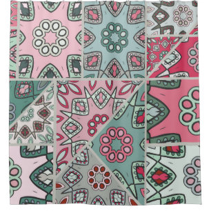 Indian Arabic Patchwork Quilt Vintag Duschvorhang
