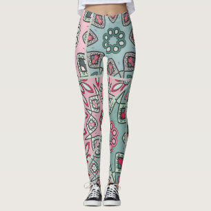Indian Arabic Patchwork Quilt Vintag Leggings