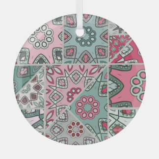 Indian Arabic Patchwork Quilt Vintag Ornament Aus Glas