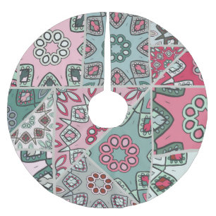 Indian Arabic Patchwork Quilt Vintag Polyester Weihnachtsbaumdecke