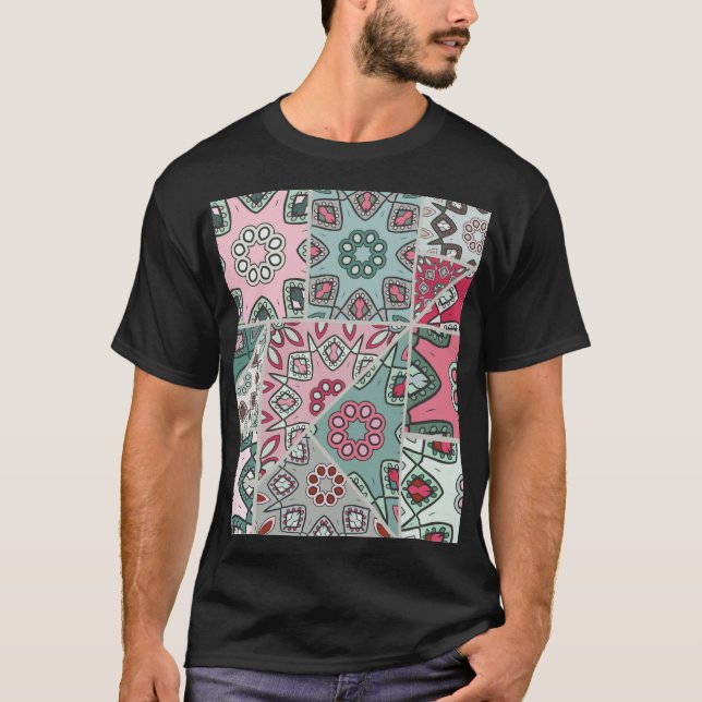 Indian Arabic Patchwork Quilt Vintag T-Shirt (Vorderseite)