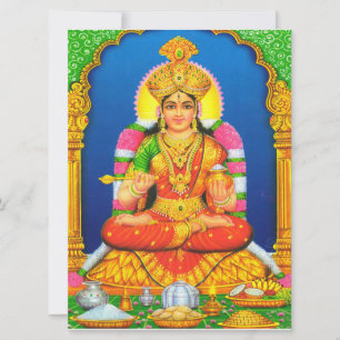 Indian Art Lakshmi Goddess Hindu Religion Karte