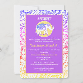 Indian Baby First Rice Annaprashana Zeremonie Einladung