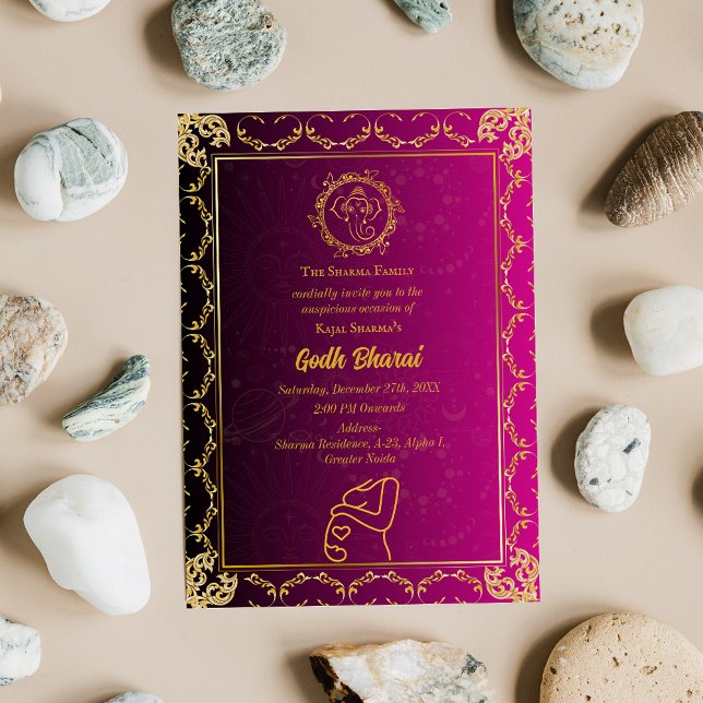 Indian Baby Shower Godh Bharai Hindu Einladung (Von Creator hochgeladen)