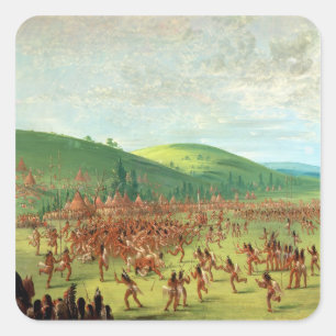 Indian Ball Game Quadratischer Aufkleber
