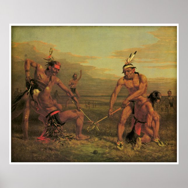 Indian Ball Game von Charles Deas 1843 Poster (Vorne)