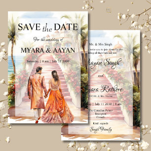 Indian Beach Save the Date Einladungsvorlage Einladung
