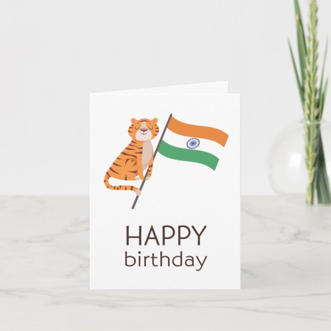 Indian Birthday Card Karte (Vorderseite)