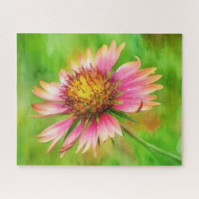 Indian Blanket Wildblume Blume Art Puzzle (Horizontal)