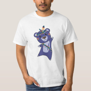 Indian Blue Bar Fashion Teddy Feather T-Shirt