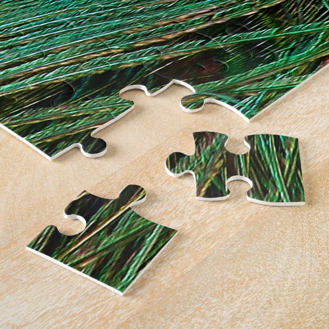 Indian Blue Peacock Feather Puzzle (Seite)