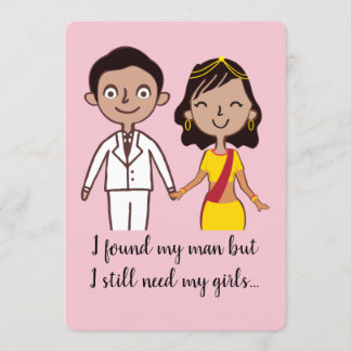 Indian Bridesmaid - Typ und Mädchen Einladung