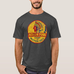 Indian Chief Benzin Vintage Emblem T-Shirt