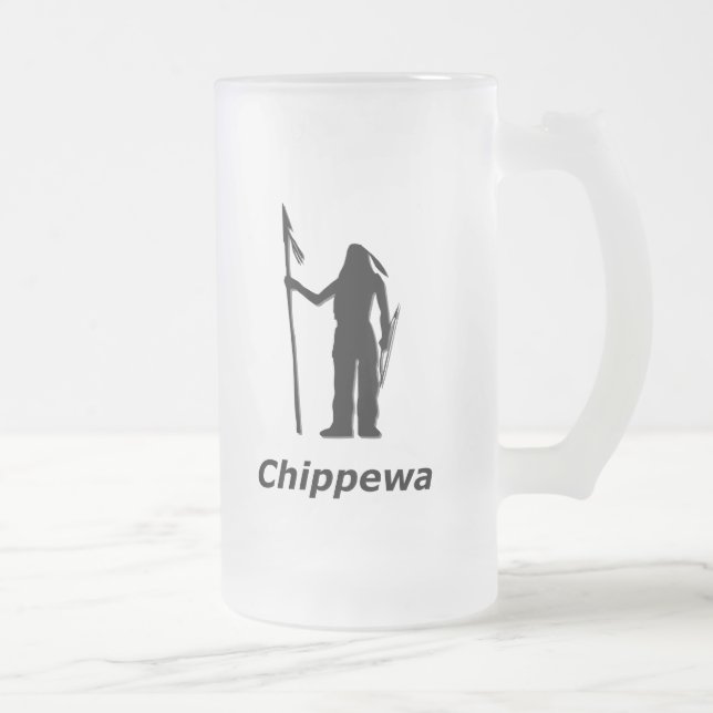 Indian Chippewa Mattglas Bierglas (Rechts)