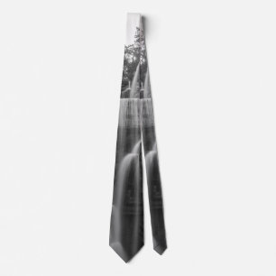 Indian Cliff Falls Grayscale Neck Tie Krawatte