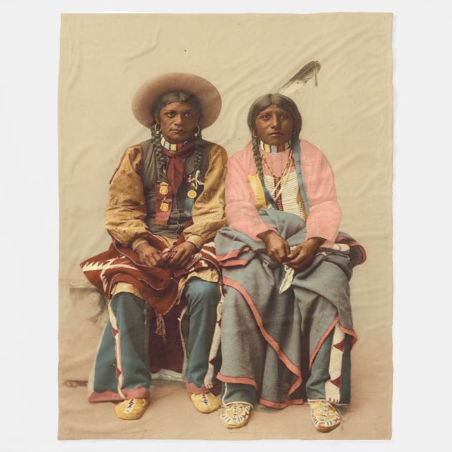 INDIAN COUPLE Fleece Blankes (Vorderseite)