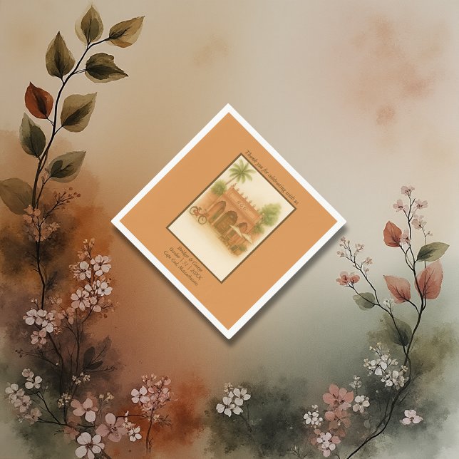 Indian Courtyard Hochzeit in Urlaubsort Escape Serviette (Von Creator hochgeladen)