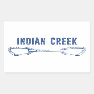 Indian Creek Climbing Quickdrag Rechteckiger Aufkleber