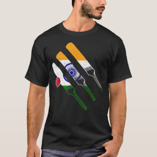 Indian Cricket Indian Flag für Cricket Player Cr T-Shirt