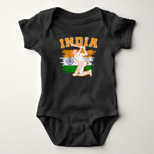 Indian Cricket Player Baby Strampler