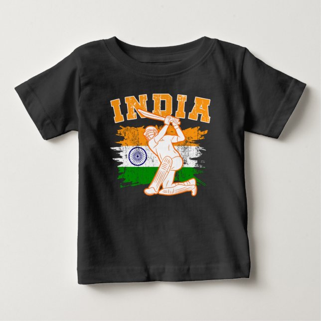 Indian Cricket Player Baby T-shirt (Vorderseite)